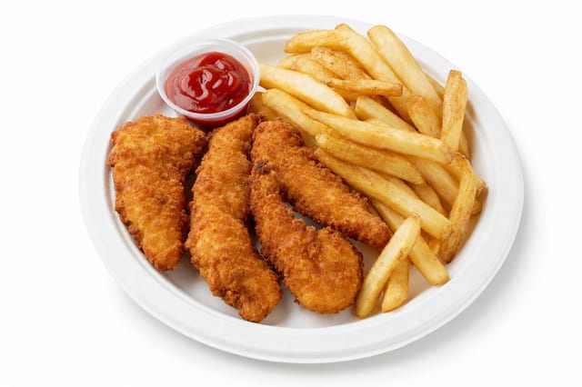 Chicken Fingers with Fries.